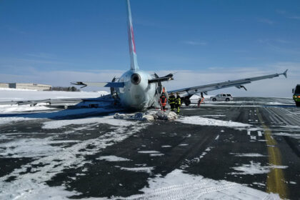 Air Canada plane skids off runway in Halifax, catches fire