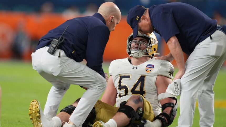 Notre Dame LT Knapp ruled out for CFP title tilt