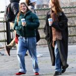 Heath Ledger and Michelle Williams’ daughter, Matilda, all smiles grabbing coffee with pal in rare sighting