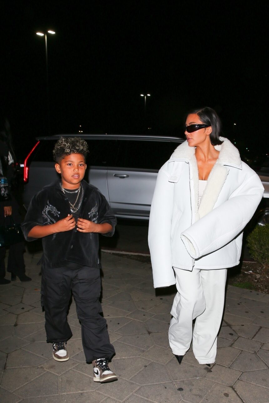 Kim Kardashian took son Saint, 9, to the movies as Kanye West and Bianca Censori turned heads at Grammys 2025