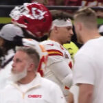 Hear Patrick Mahomes and Travis Kelce’s emotional sideline exchange after brutal Super Bowl 2025 loss