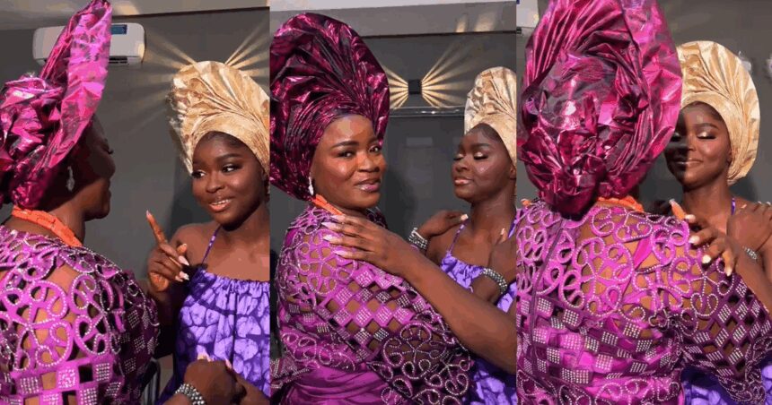 “Mummy, you know how much I paid for this makeup” – Bride shares how she stopped her mum from crying while creating content on her wedding day (WATCH)