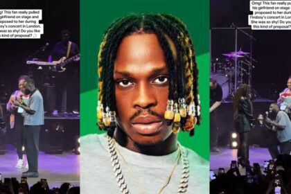 Fan proposes to girlfriend on stage during Fireboy’s concert