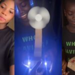Lady shows off the ‘carton fan’ her brother fixed for her after their generator had a fault (WATCH)