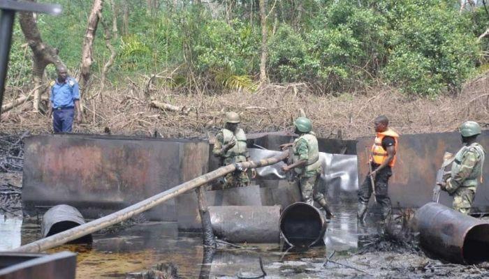 23 oil thieves arrested as army dismantles 13 illegal refinery sites