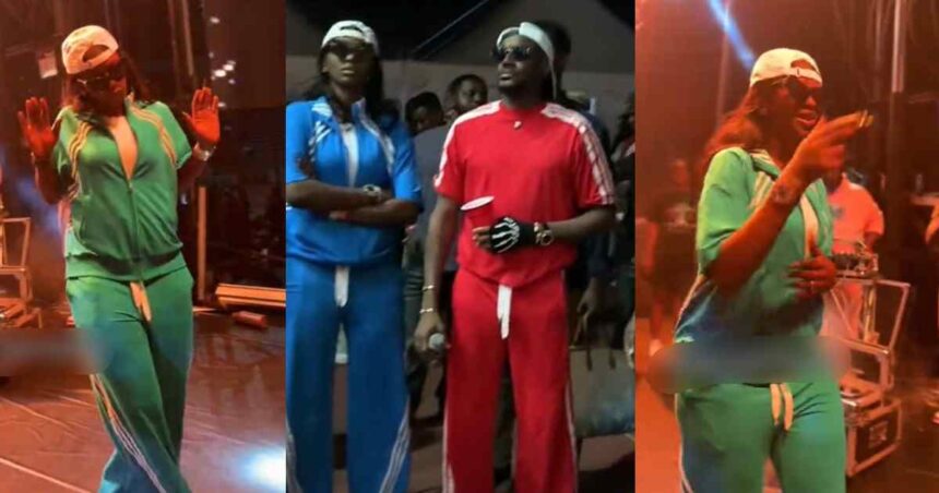 Online users react to a video of 2Baba’s fiancée, Natasha, dancing to his performance at an event in Enugu State (WATCH)