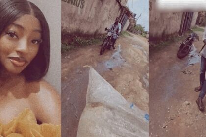 Lady stúnned after her bike man surprised her with food items at her lodge early in the morning (WATCH)