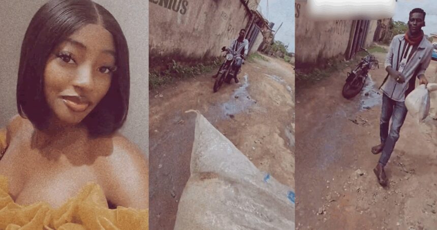 Lady stúnned after her bike man surprised her with food items at her lodge early in the morning (WATCH)