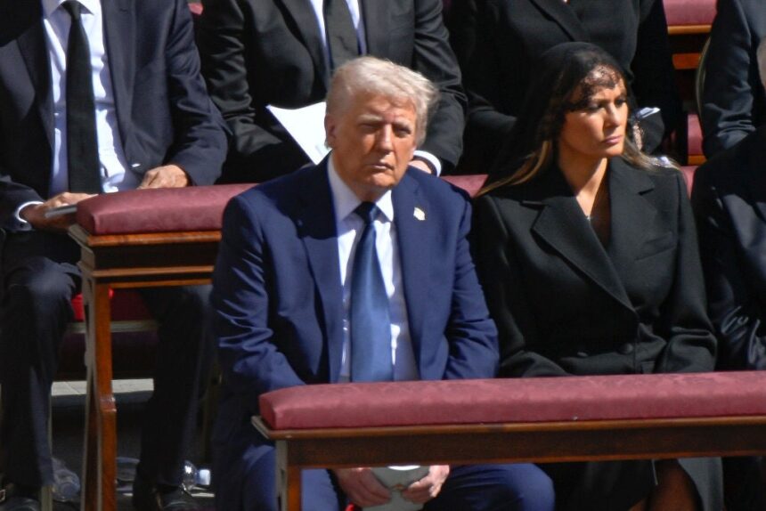 Here’s Why Everyone Is Talking About The Color Suit Donald Trump Wore To The Pope’s Funeral