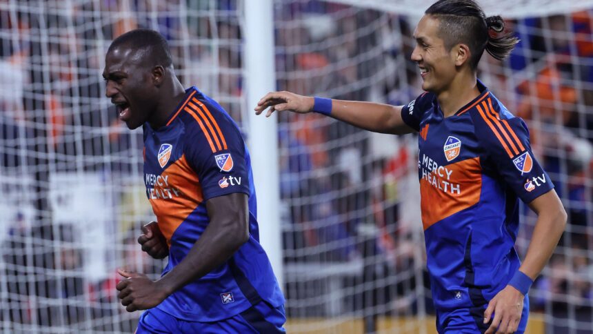WATCH: Kevin Denkey scores ridiculous bicycle kick to secure FC Cincinnati victory over Sporting Kansas City