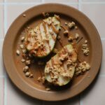 Dressed-Up Pear Slices With Almond Butter and Granola