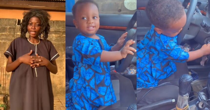 “These kids know and observe everything” – Lady stúnned after discovering a 1-year-old boy attempting to drive his dad’s car (VIDEO)
