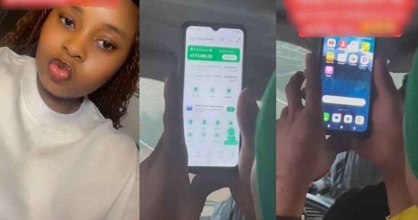 Lady m0cks a passenger for trying to show off his account balance in a public bus (WATCH)