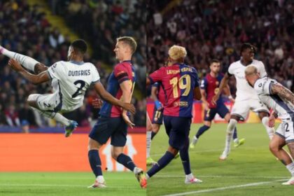 UCL: Dumfries delivers as Inter battle to thrilling 3-3 draw with Barcelona
