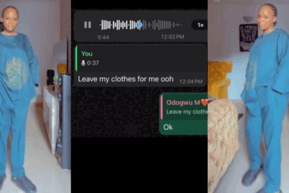 “How else should I w@rn you against wearing my clothes?” – Man questions as his wife wears the native attire meant for an event before him (VIDEO)
