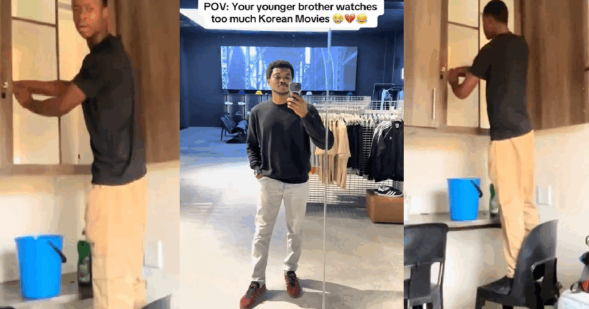 “To much Korean Movies” – Man shares hilarious act of his younger sibling (VIDEO)