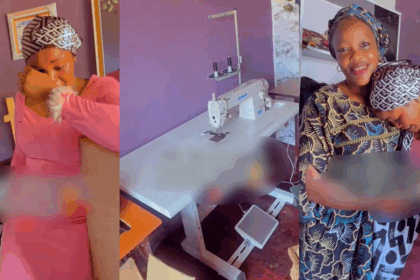 Lady receives her dream sewing machine as a birthday gift from her mum (WATCH)