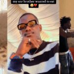 “When she saw the food my snr brother wanted to eat” –  Man shows how his mother scolded his brother for serving himself too much food (WATCH)