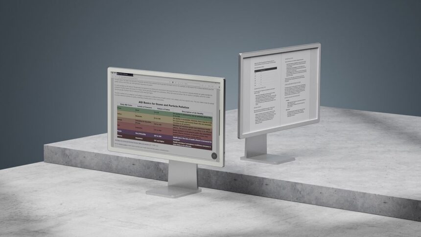 I’d jump at the chance to swap my 24-inch LCD monitor for this 25-inch color E Ink alternative – if only I could afford it