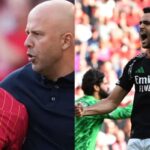 Liverpool surrender two-goal lead as Arsenal fight back to draw at Anfield