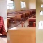 Lecturer teaches empty class, records video after students skip lecture