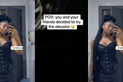 “Jesus! God forbid…!” – Hilarious moment group of friends got stuck in an elevator (VIDEO)