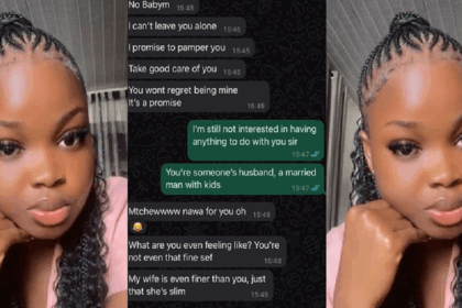 “I rejected a married man” – Lady shares her response to her married suitor (IMAGES)