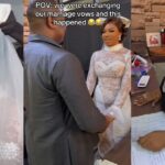“Forsak!ng all other men, boyfriends and sugar daddies” – Woman shares a hilarious moment during her civil wedding ceremony after the coordinator’s passionate plea against infidel!ty (Watch)