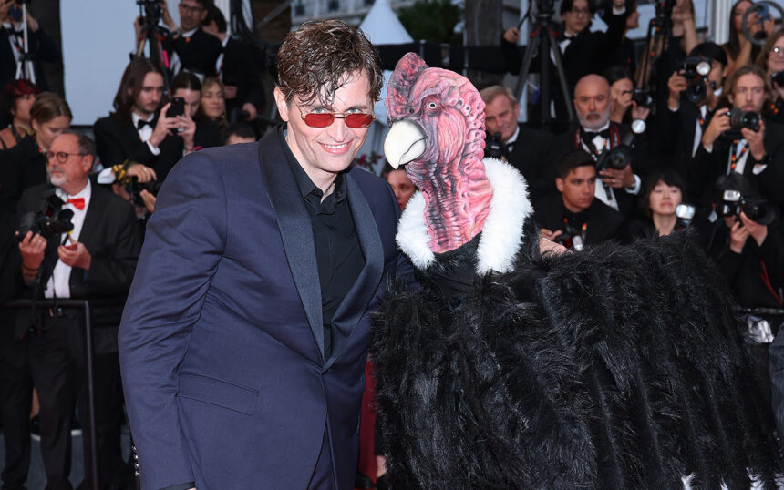 Man Dressed Up as Bird Shocks Cannes Red Carpet at Jennifer Lawrence and Robert Pattinson’s ‘Die, My Love’ Premiere