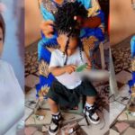 “Na beauty queen you born” – Woman stúnned by her 2-year-old daughter’s composure while making her graduation hair (VIDEO)