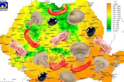 ANM anunţă vreme capricciosa în România. Va ploua cu şuncă, ciuperci, măsline şi ardei gras