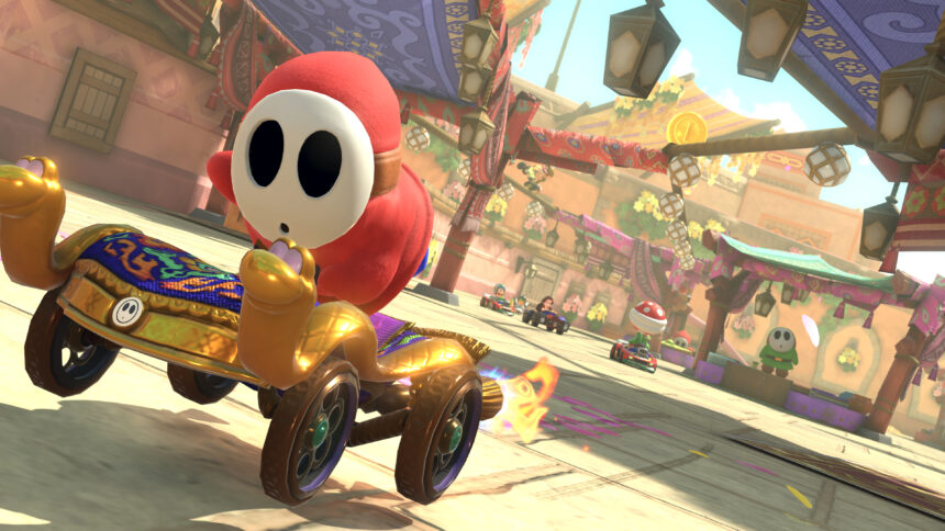 Mario Kart World incluye Chicos Tímidos en tablas de snowboard