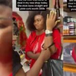 CTV Captures Woman Stealing Bone Straight and Pixie Wig Worth ₦300K