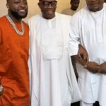 Left(Davido),Center (Senate President Akpabio), Right (Cubana Chiefpriest)