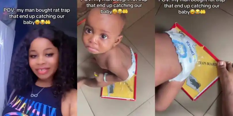 Nigerian Mother Laments After Baby Gets Caught in Rat Trap Set by Husband