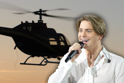 Mit dem Heli zum Auftritt: Vincent Gross fliegt zum “Schlagerbooom”