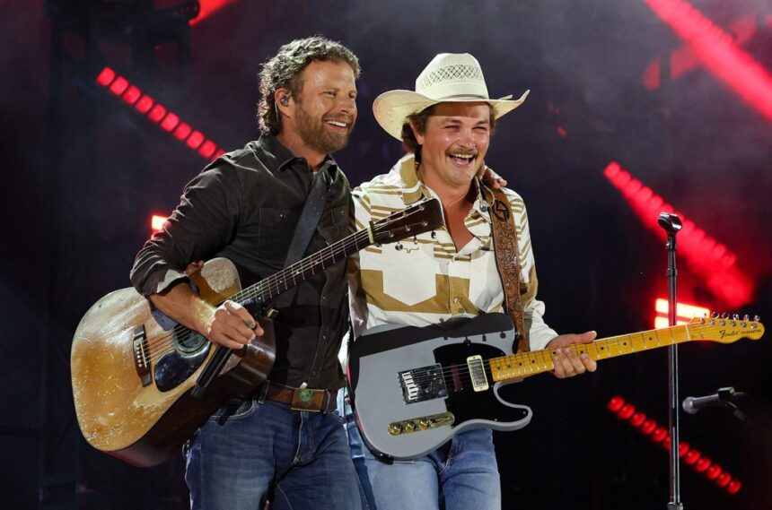 Dierks Bentley Makes Tour Opener Zach Top Take Part in an Icy Challenge on the Road & He ‘Took It Like a Champ’