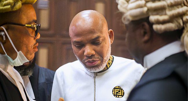 Nnamdi Kanu’s lawyer claims IPOB leader’s threats mere boasts, FG disagrees
